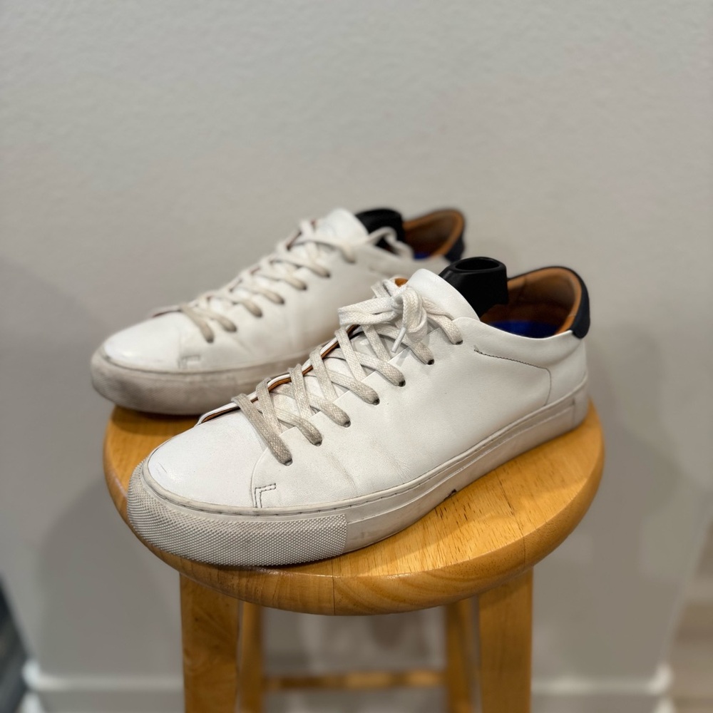Beckett Simonon Men's White Leather Sneakers